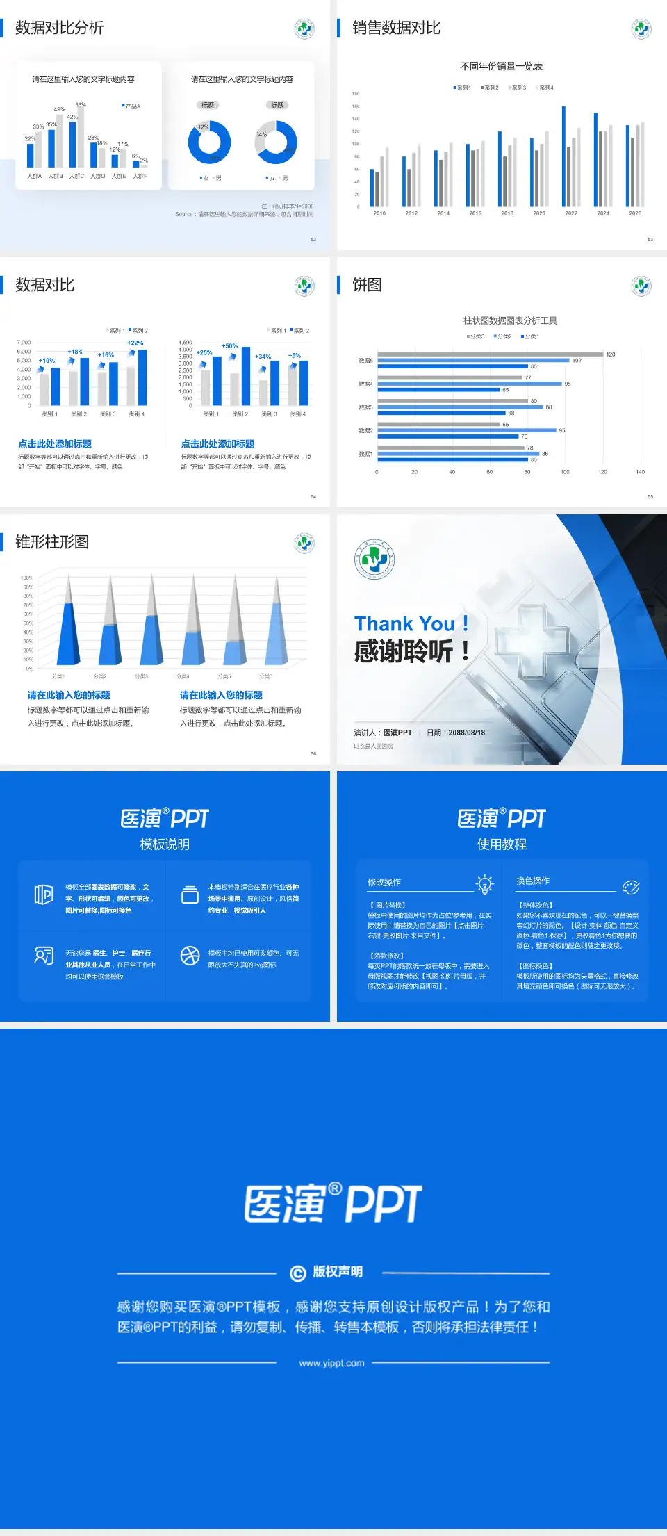 旺苍县人民医院医疗行业比赛专用PPT模板4:3格式幻灯片预览图7