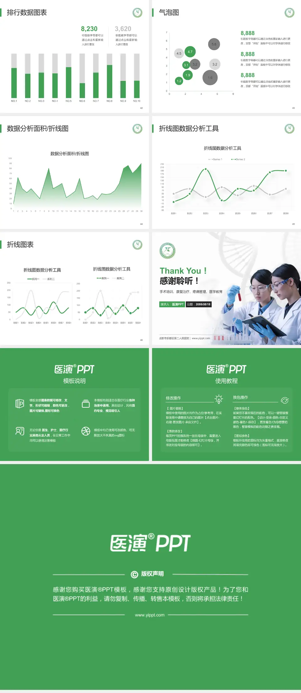 成都市新都区第二人民医院科研成果展示PPT模板4:3格式幻灯片预览图6