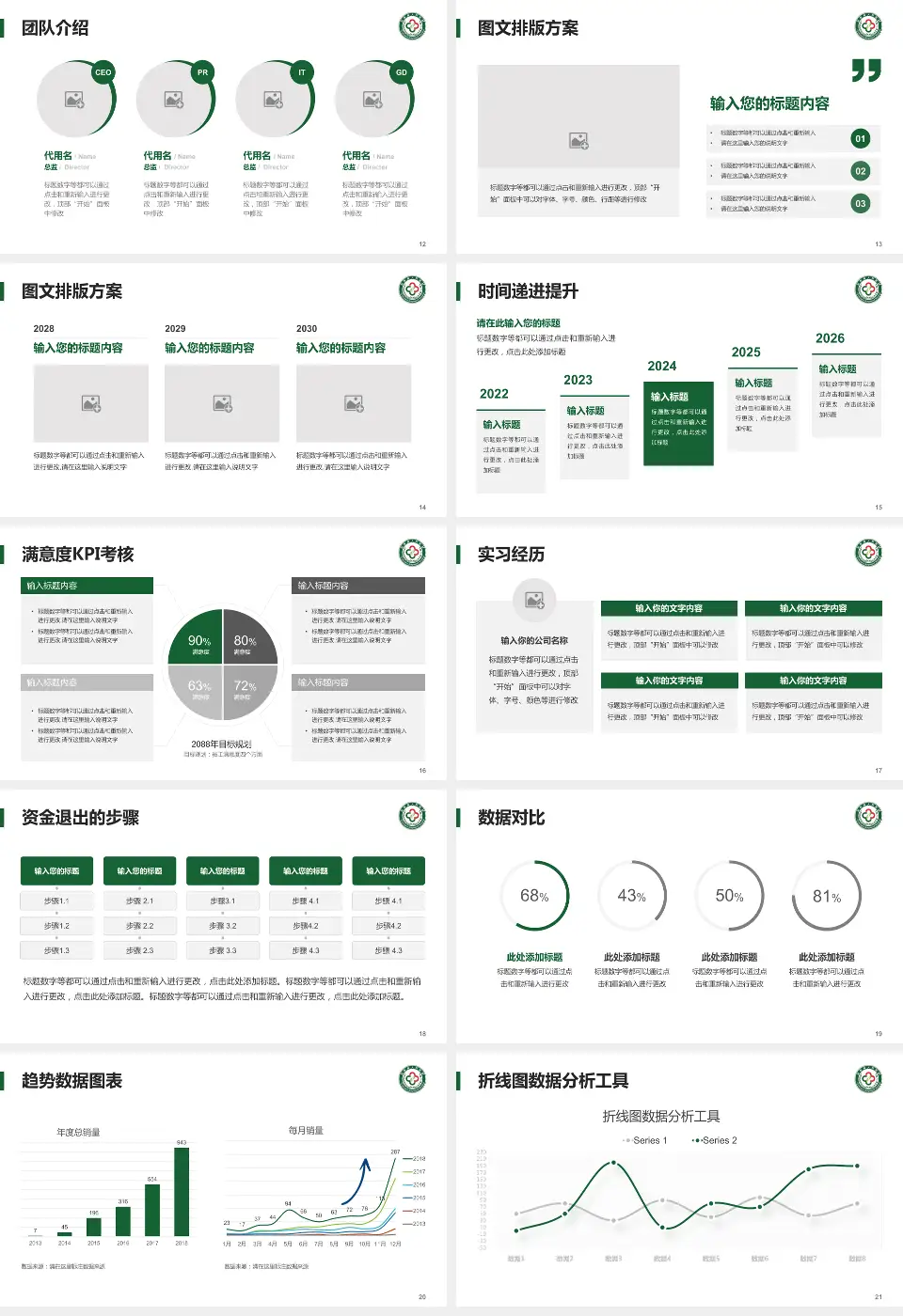 武胜县人民医院培训与教育PPT模板16:9格式幻灯片预览图3