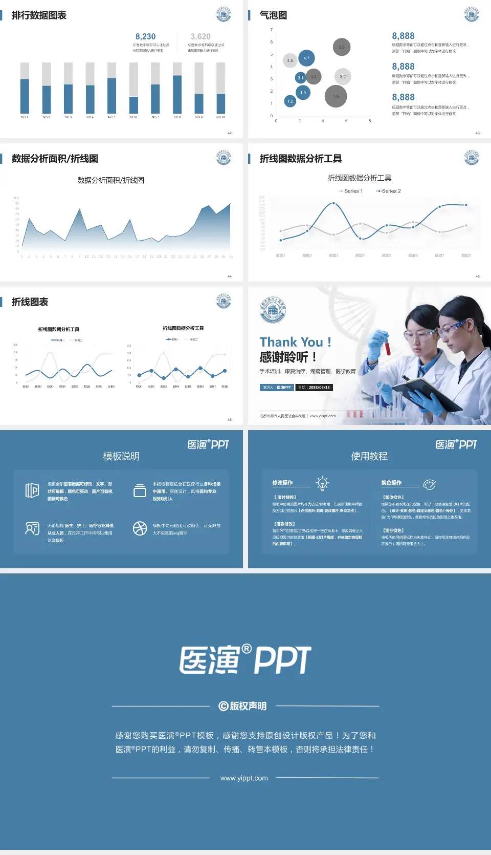 成都市第六人民医院金牛院区科研成果展示PPT模板16:9格式幻灯片预览图6