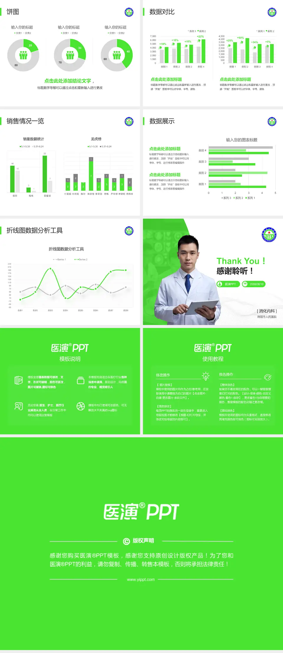 绵阳市人民医院病例分享与讨论PPT模板4:3格式幻灯片预览图4