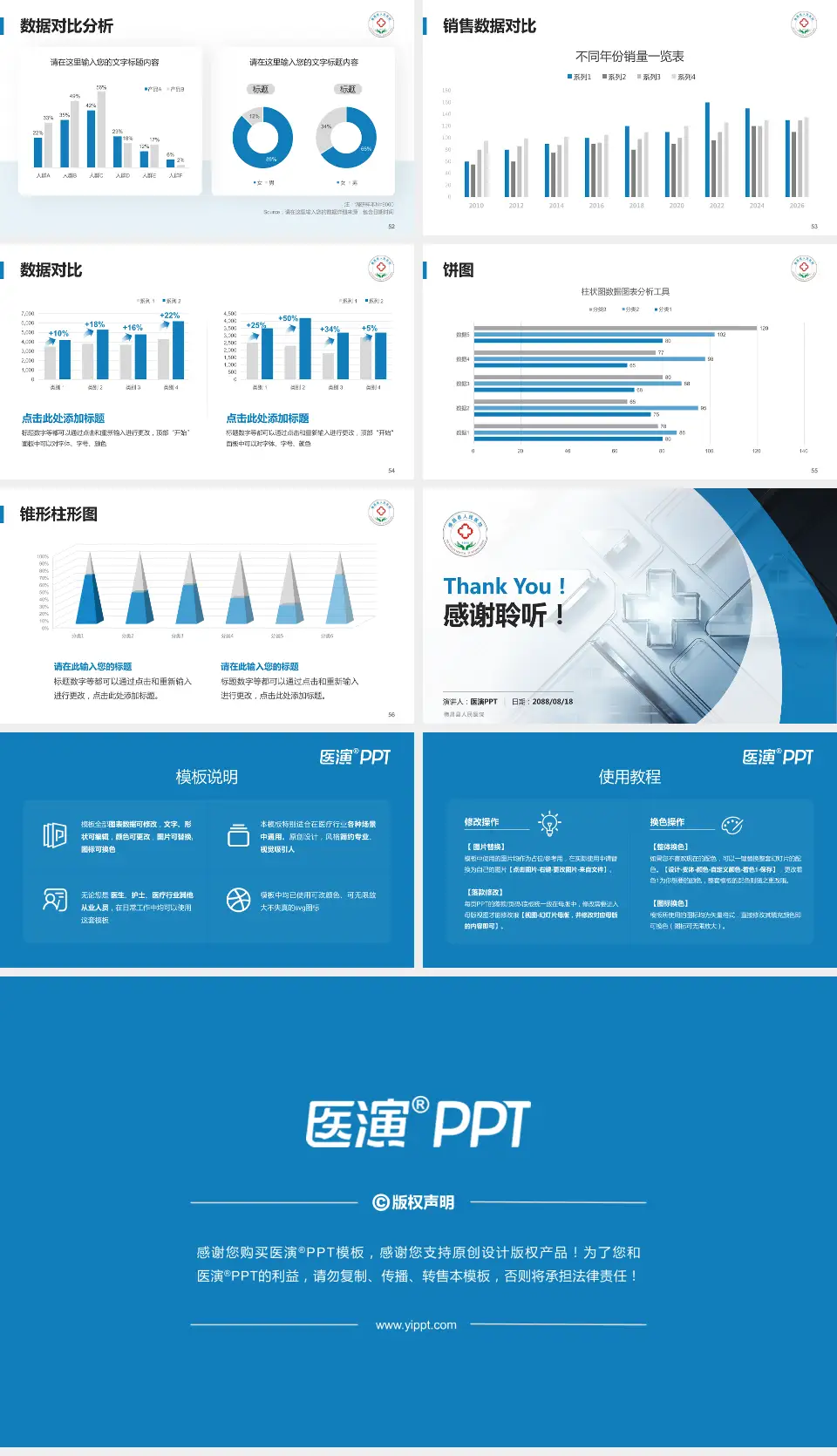德昌县人民医院医疗行业比赛专用PPT模板16:9格式幻灯片预览图7