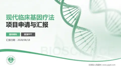 汉源县人民医院项目申请与汇报PPT模板