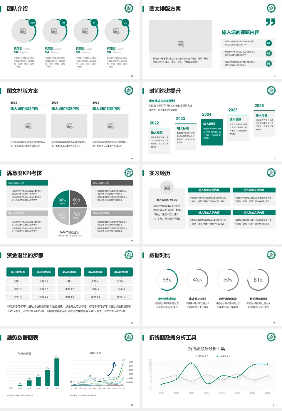自贡市第一人民医院培训与教育PPT模板16:9格式幻灯片预览图3