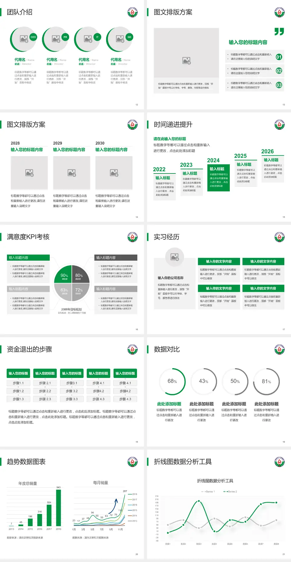 广汉市人民医院培训与教育PPT模板4:3格式幻灯片预览图3
