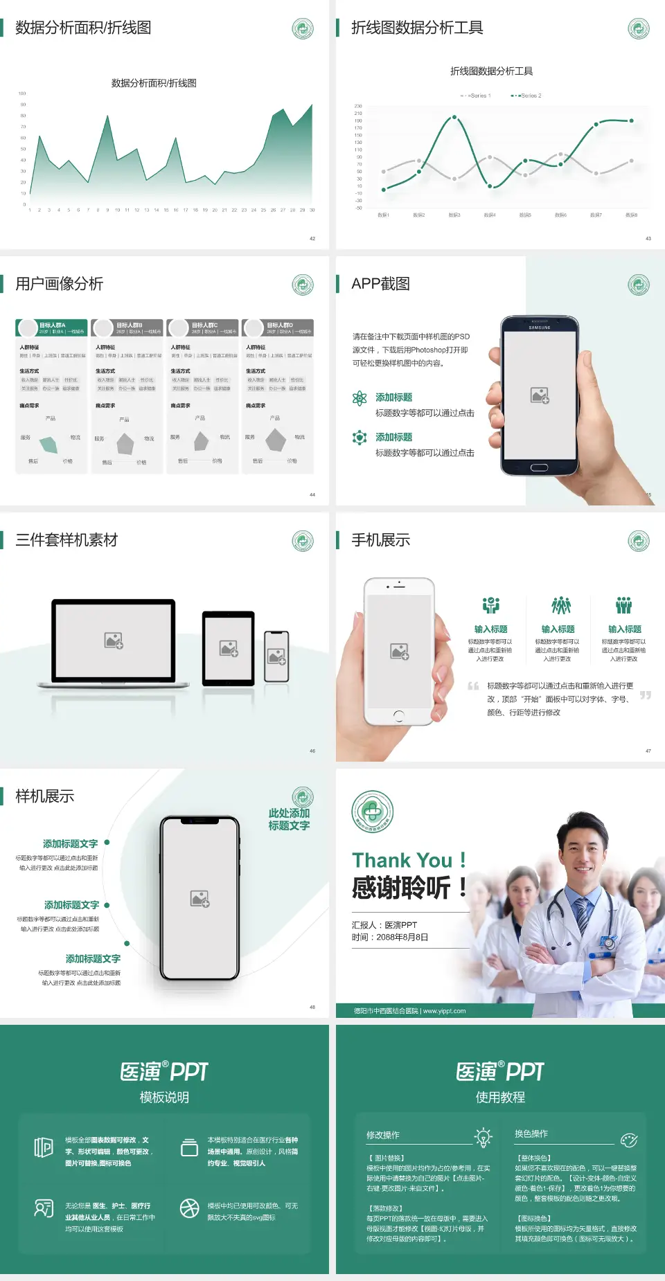 德阳市中西医结合医院科室介绍与推广PPT模板4:3格式幻灯片预览图6