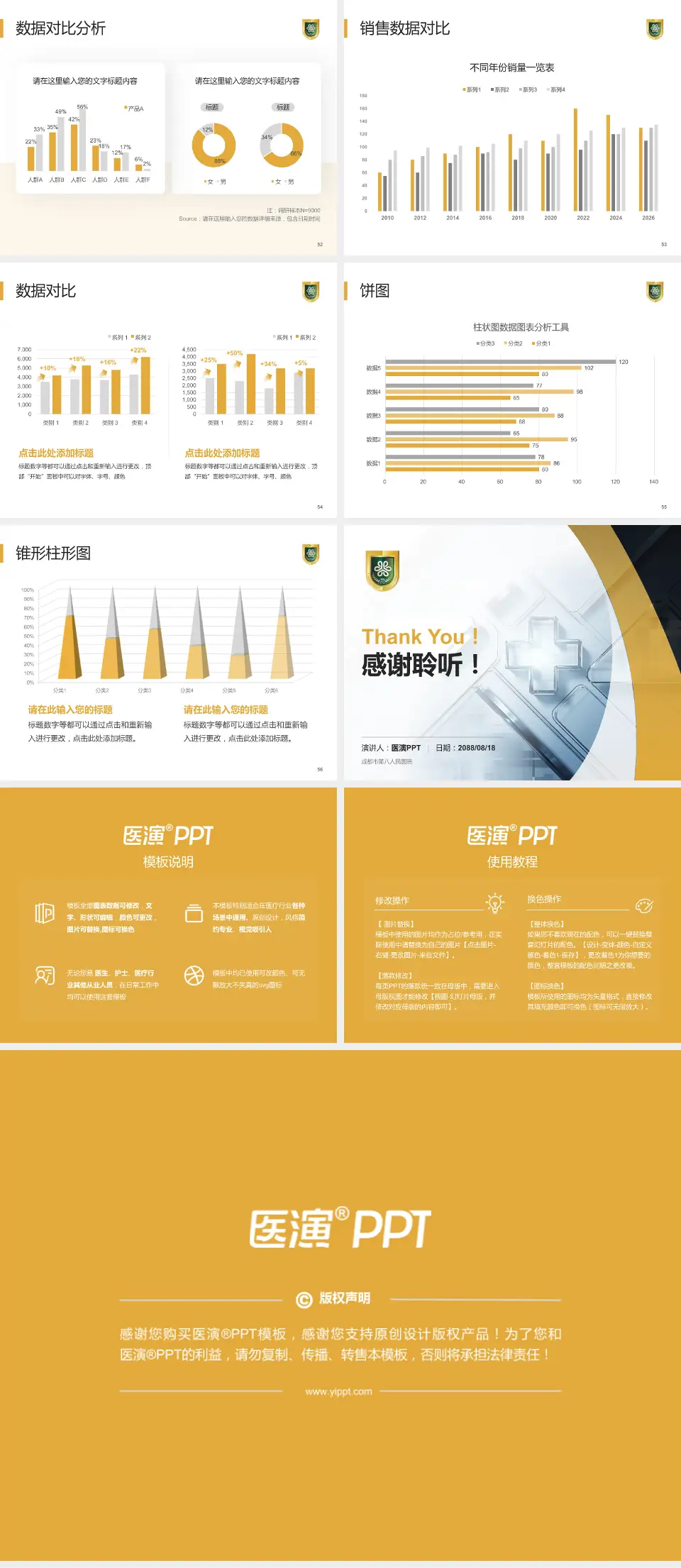 成都市第八人民医院医疗行业比赛专用PPT模板4:3格式幻灯片预览图7