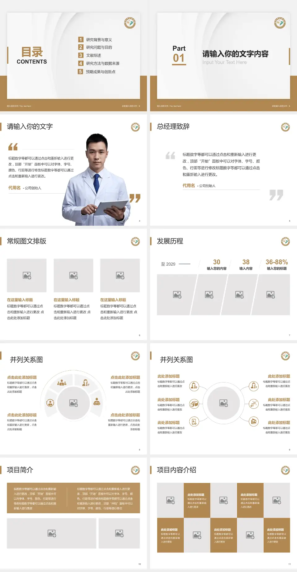 绵阳市中医医院涪城院区医院管理报告PPT模板4:3格式幻灯片预览图2