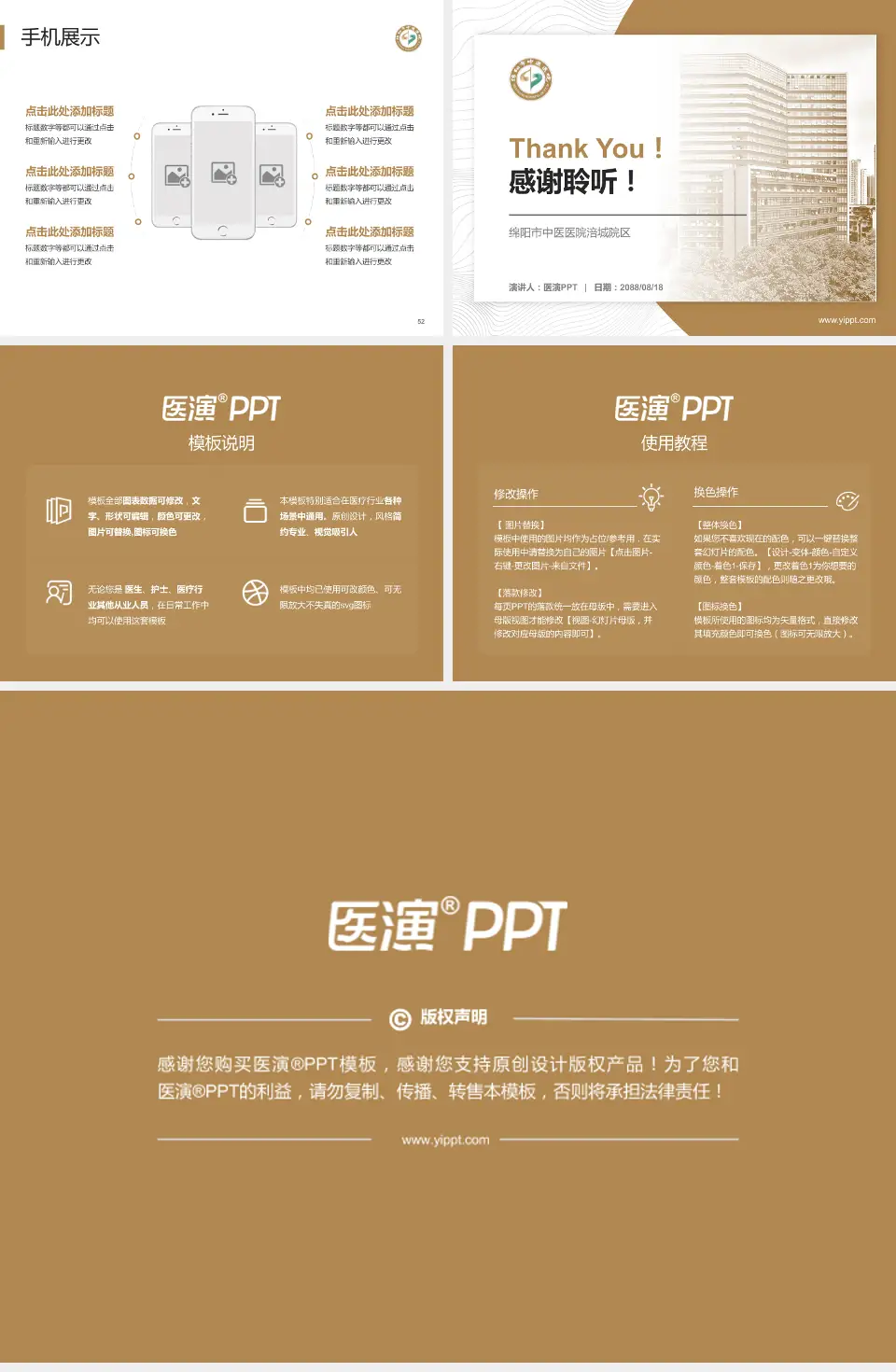 绵阳市中医医院涪城院区医院管理报告PPT模板4:3格式幻灯片预览图7