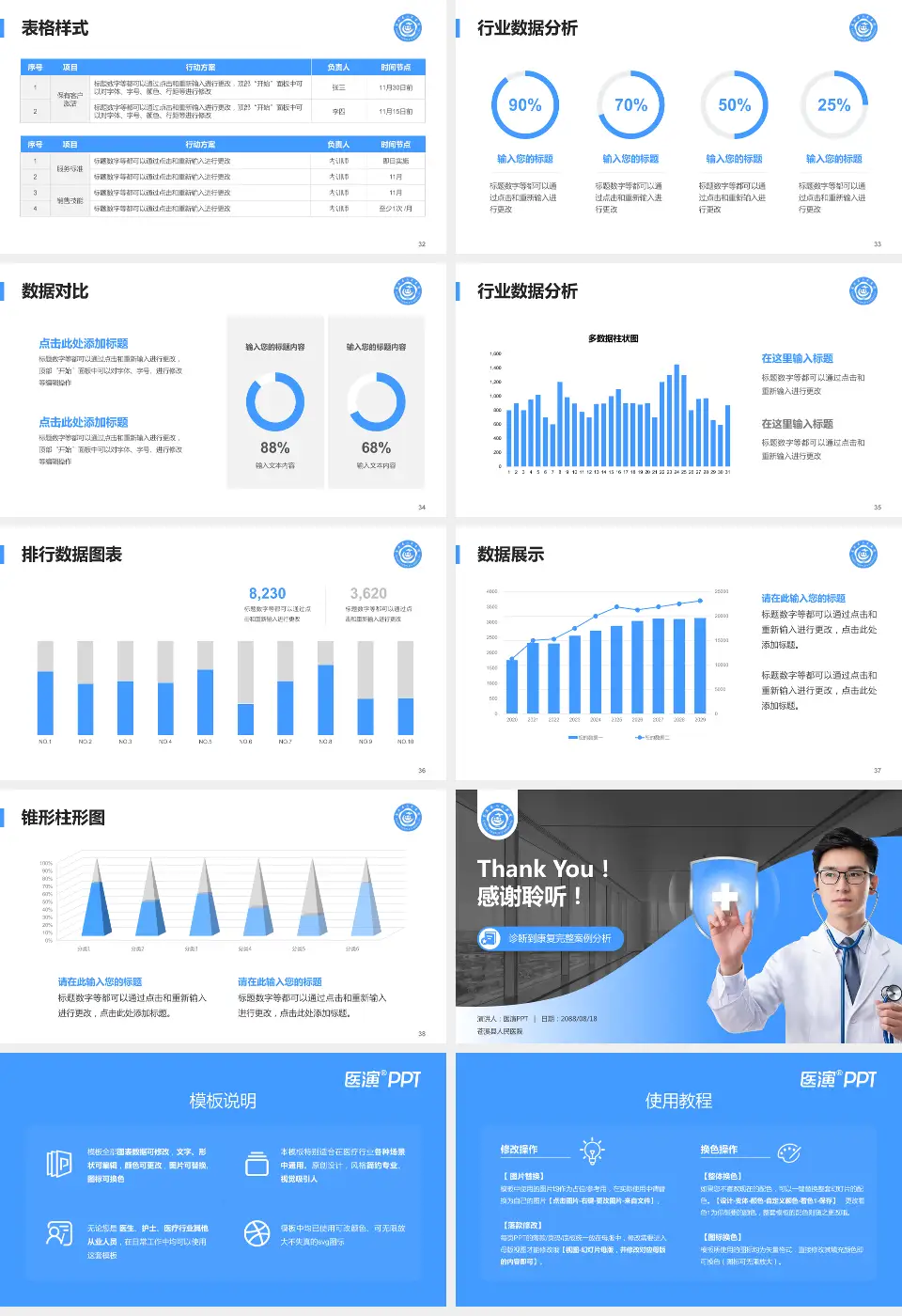 苍溪县人民医院医疗知识普及PPT模板16:9格式幻灯片预览图5
