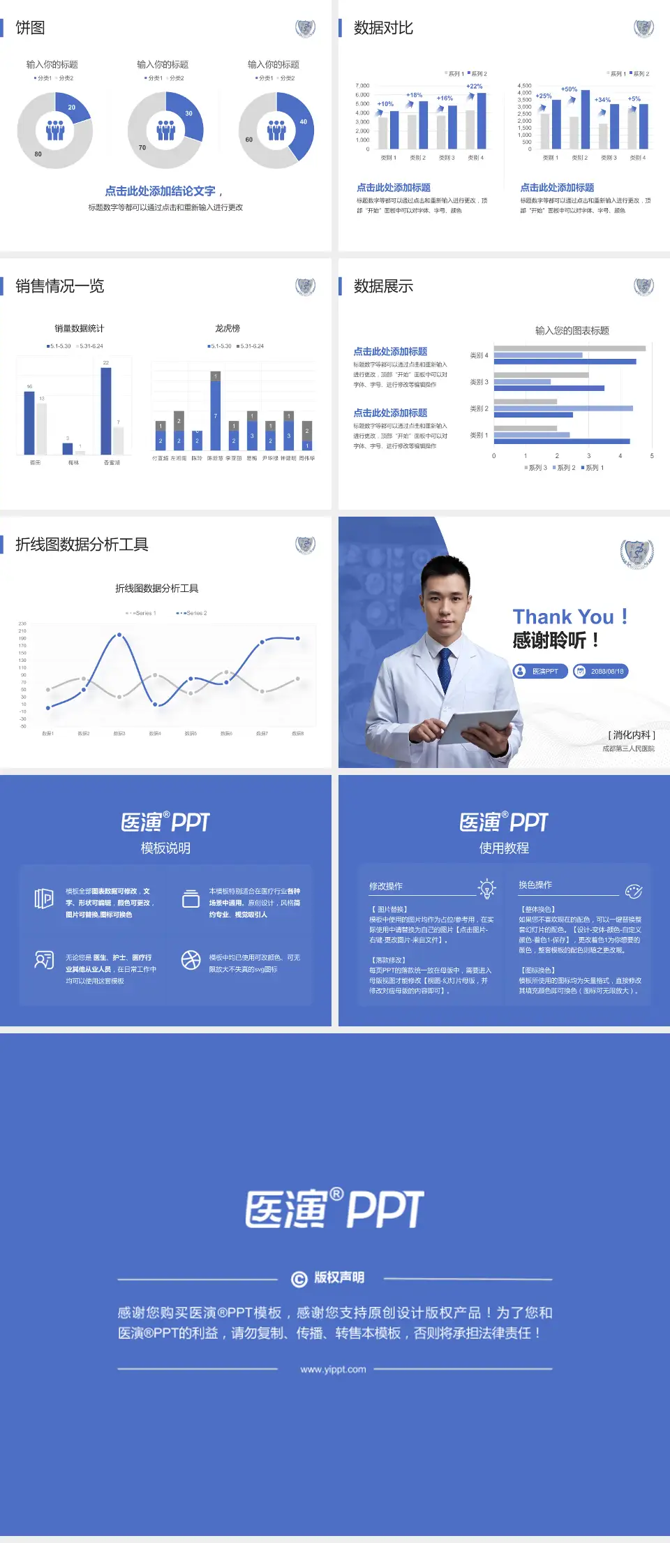 成都第三人民医院病例分享与讨论PPT模板4:3格式幻灯片预览图4