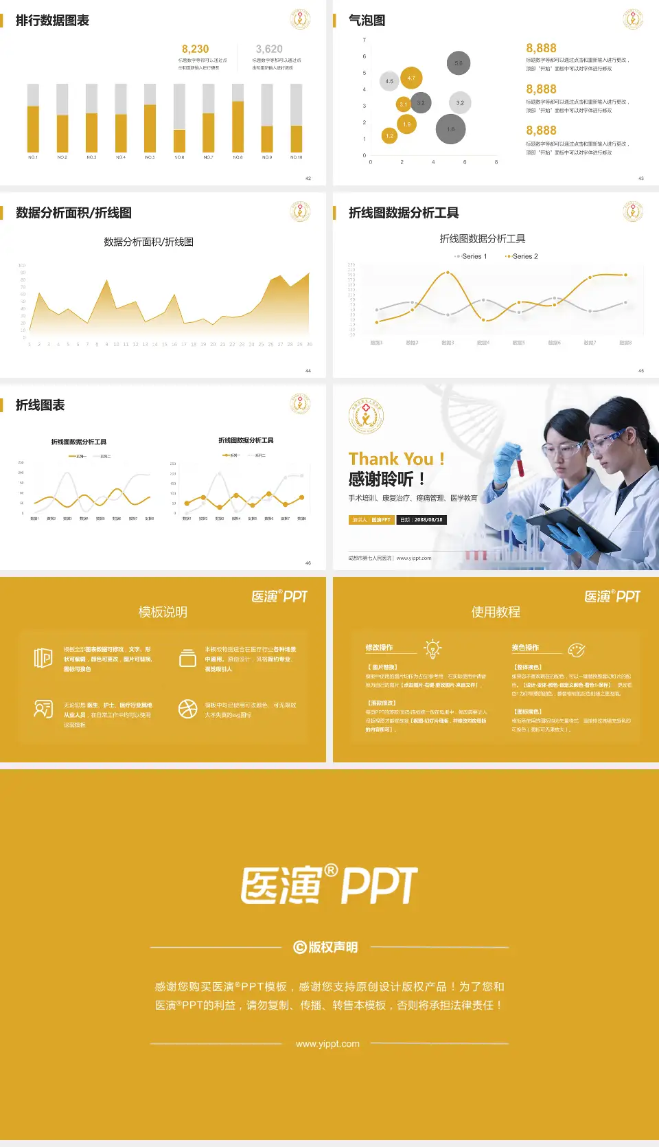 成都市第七人民医院科研成果展示PPT模板16:9格式幻灯片预览图6