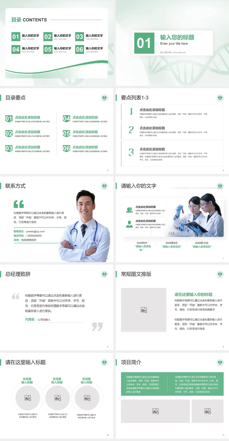 汉源县人民医院项目申请与汇报PPT模板4:3格式幻灯片预览图2