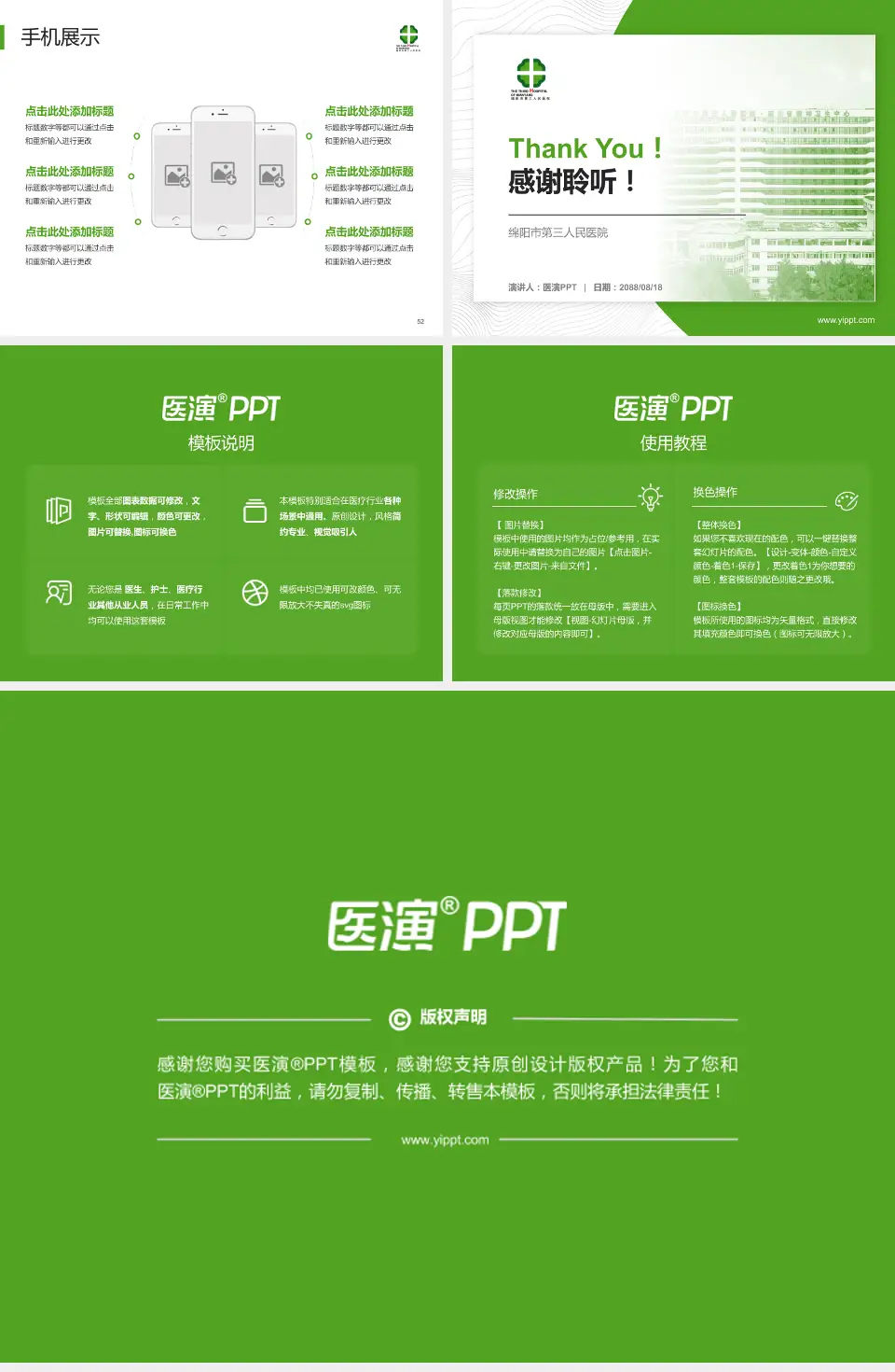 绵阳市第三人民医院医院管理报告PPT模板4:3格式幻灯片预览图7