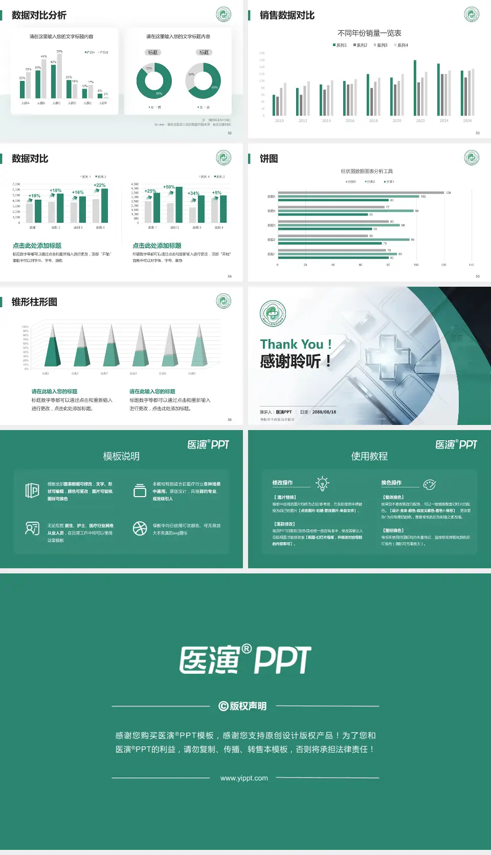 德阳市中西医结合医院医疗行业比赛专用PPT模板16:9格式幻灯片预览图7
