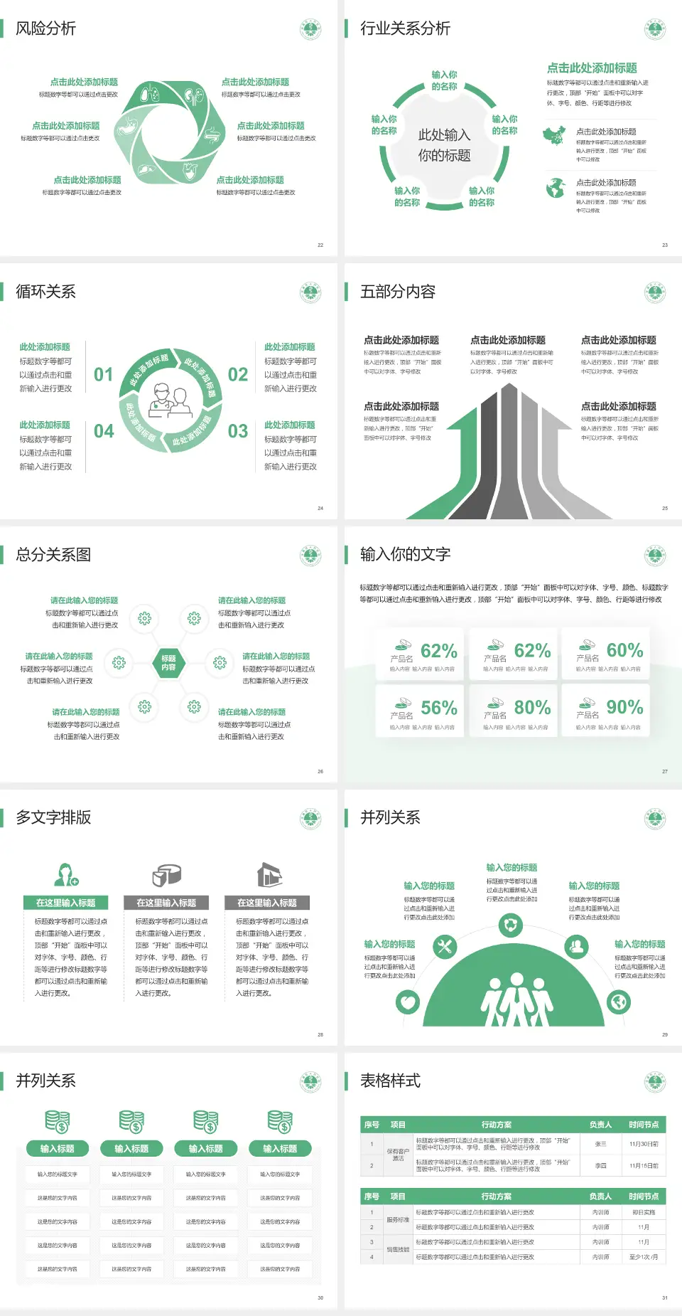 汉源县人民医院科室介绍与推广PPT模板4:3格式幻灯片预览图4