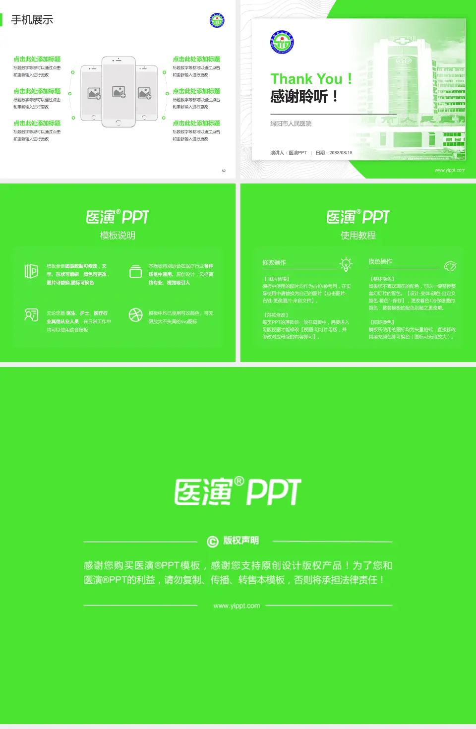 绵阳市人民医院医院管理报告PPT模板4:3格式幻灯片预览图7