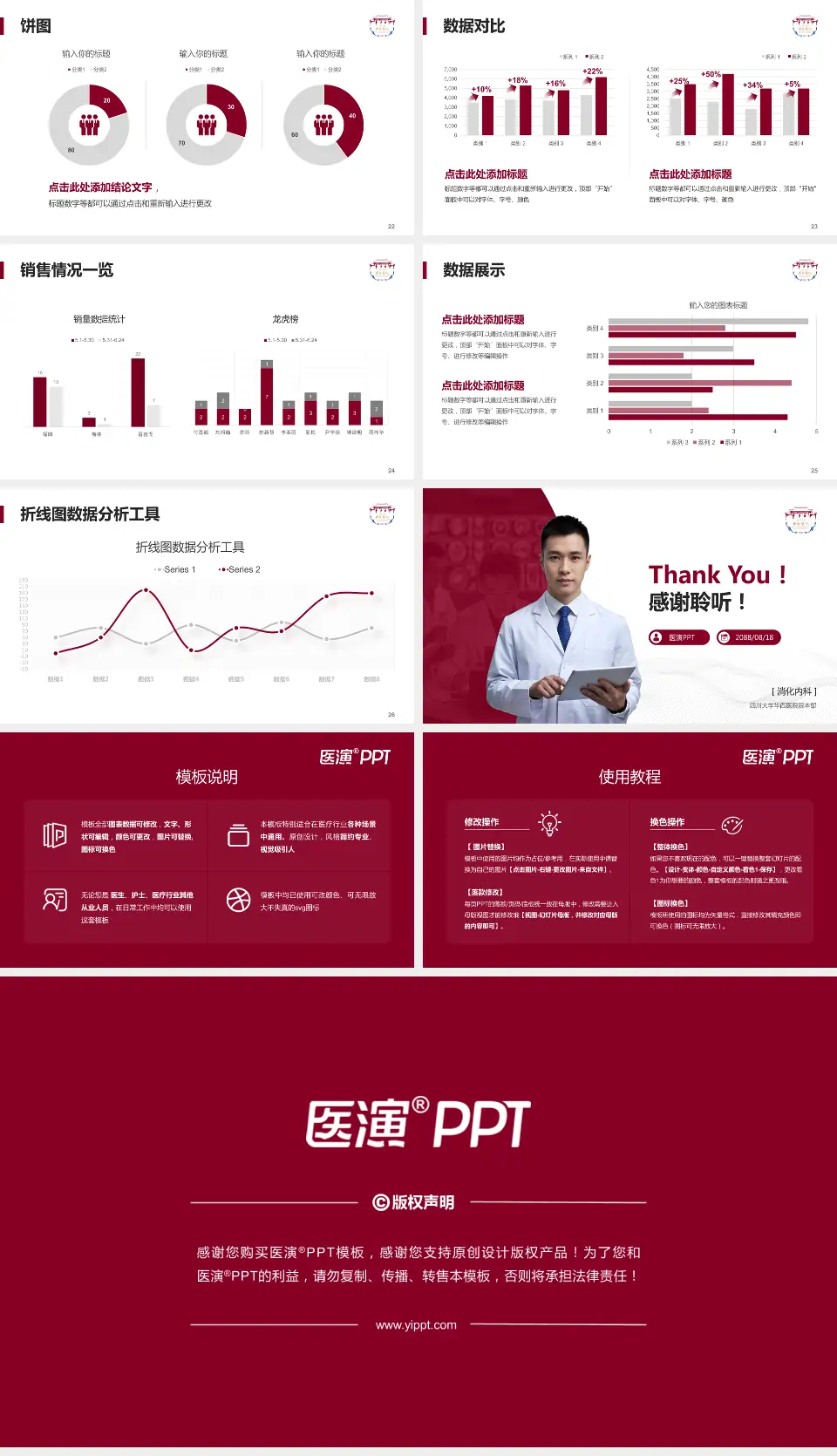 四川大学华西医院院本部病例分享与讨论PPT模板16:9格式幻灯片预览图4
