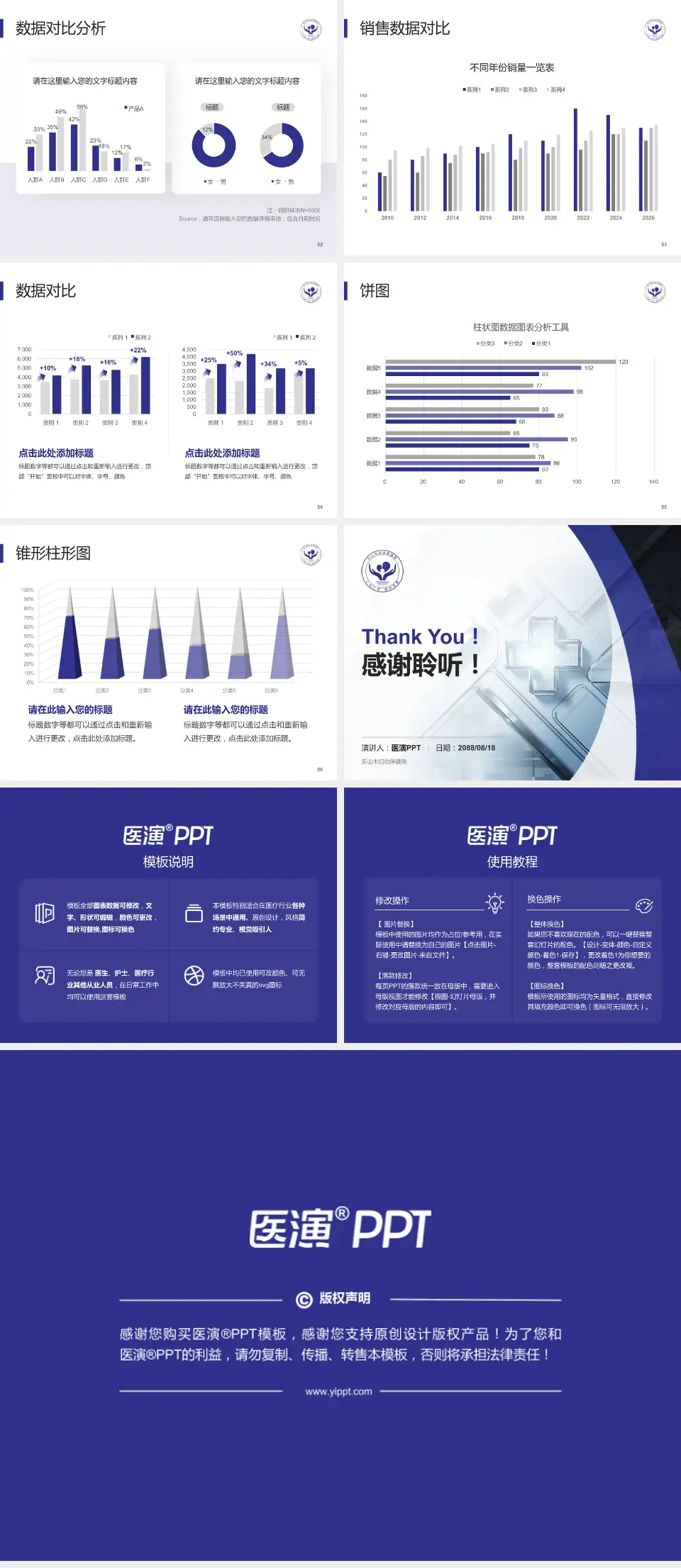 乐山市妇幼保健院医疗行业比赛专用PPT模板4:3格式幻灯片预览图7