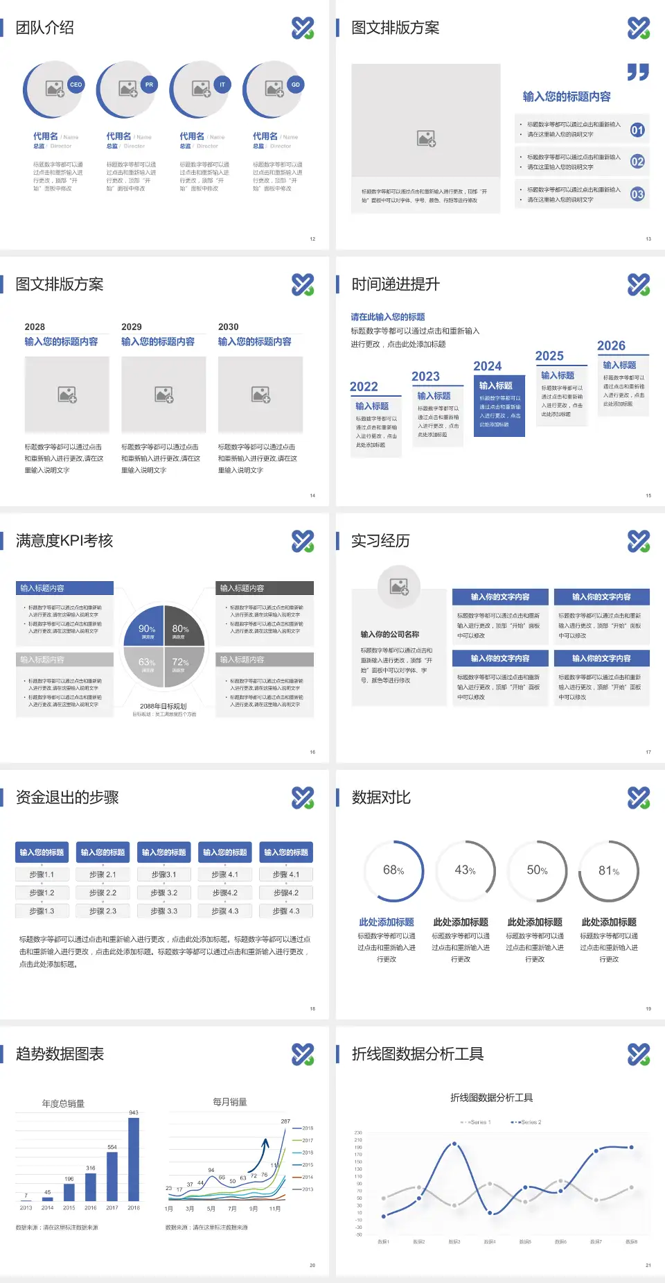 南充市身心医院培训与教育PPT模板4:3格式幻灯片预览图3