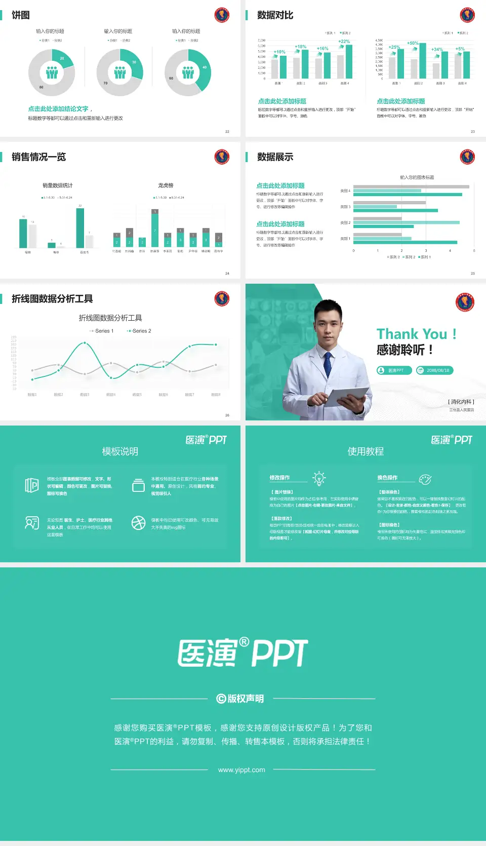 三台县人民医院病例分享与讨论PPT模板16:9格式幻灯片预览图4