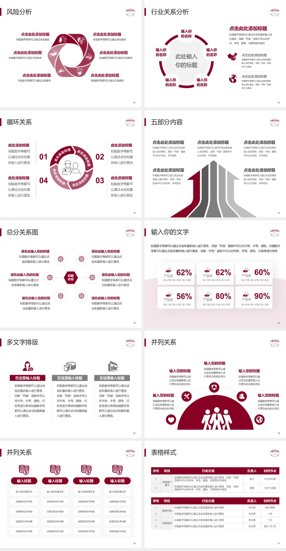 四川大学华西医院锦江院区科室介绍与推广PPT模板4:3格式幻灯片预览图4