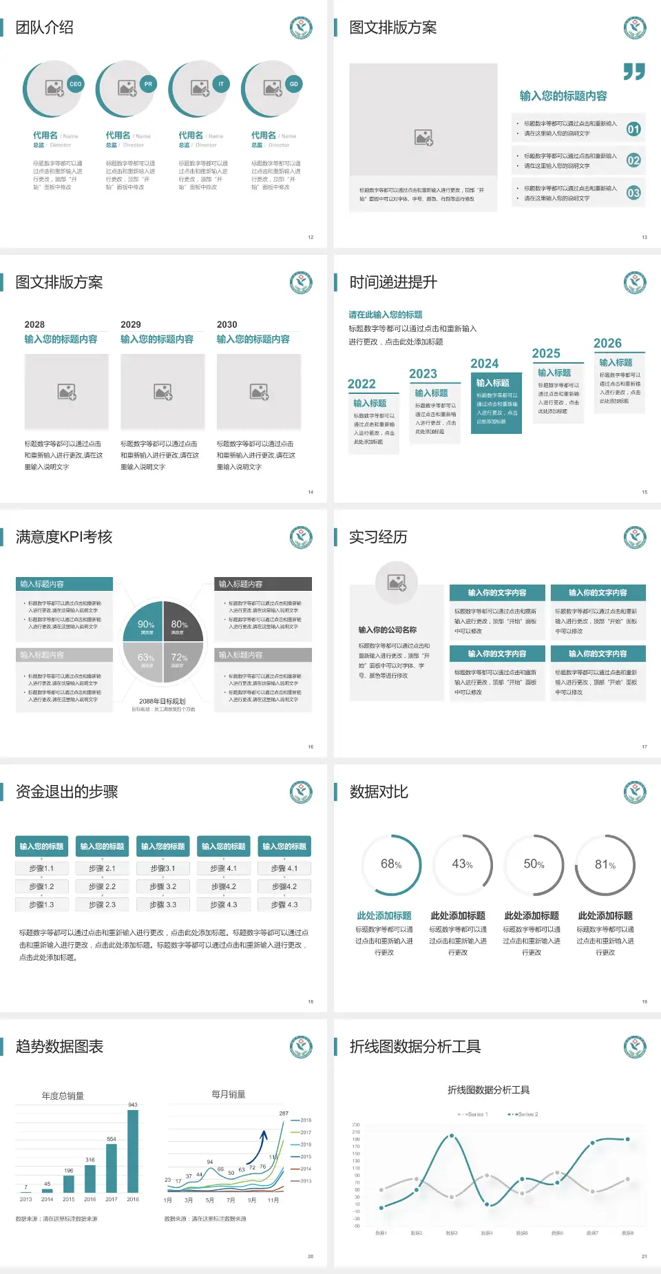 叙永县人民医院培训与教育PPT模板4:3格式幻灯片预览图3