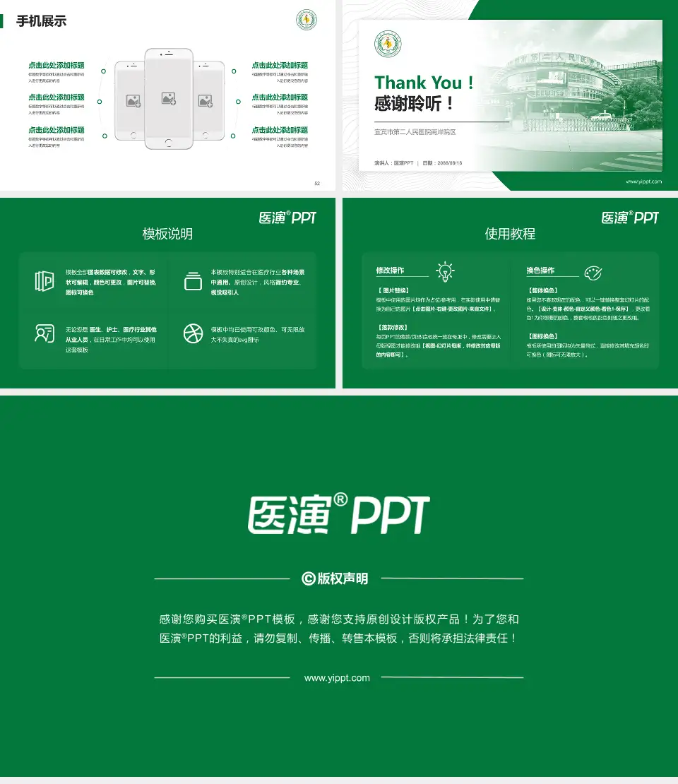 宜宾市第二人民医院南岸院区医院管理报告PPT模板16:9格式幻灯片预览图7