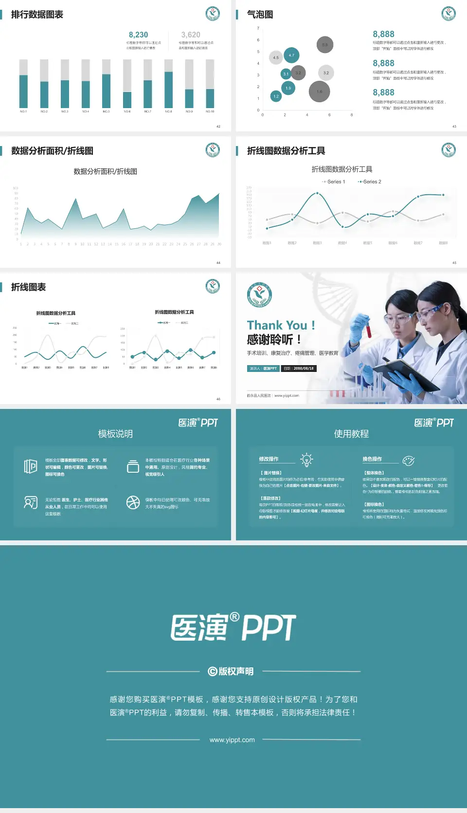 叙永县人民医院科研成果展示PPT模板16:9格式幻灯片预览图6