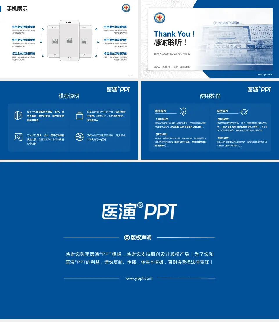 中国人民解放军西部战区总医院医院管理报告PPT模板16:9格式幻灯片预览图7