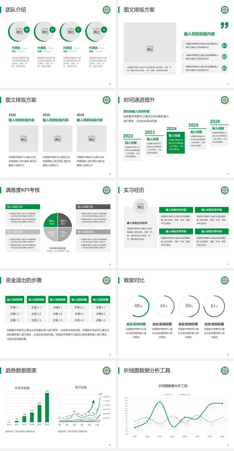 南江县人民医院培训与教育PPT模板4:3格式幻灯片预览图3