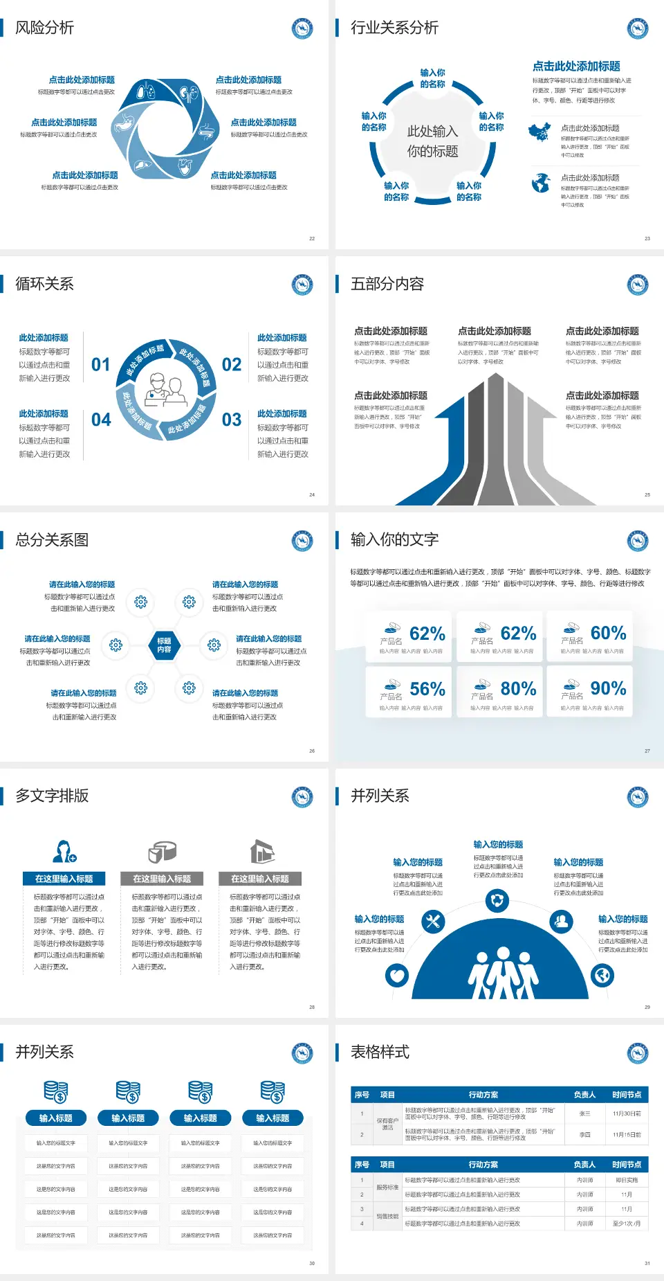 大邑县人民医院科室介绍与推广PPT模板4:3格式幻灯片预览图4