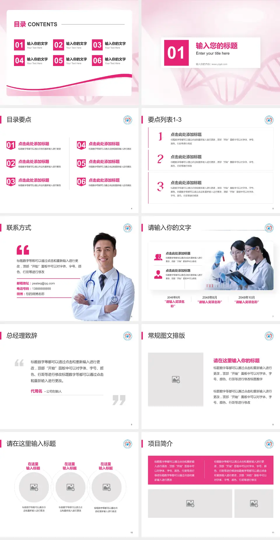 南江县妇幼保健院项目申请与汇报PPT模板4:3格式幻灯片预览图2