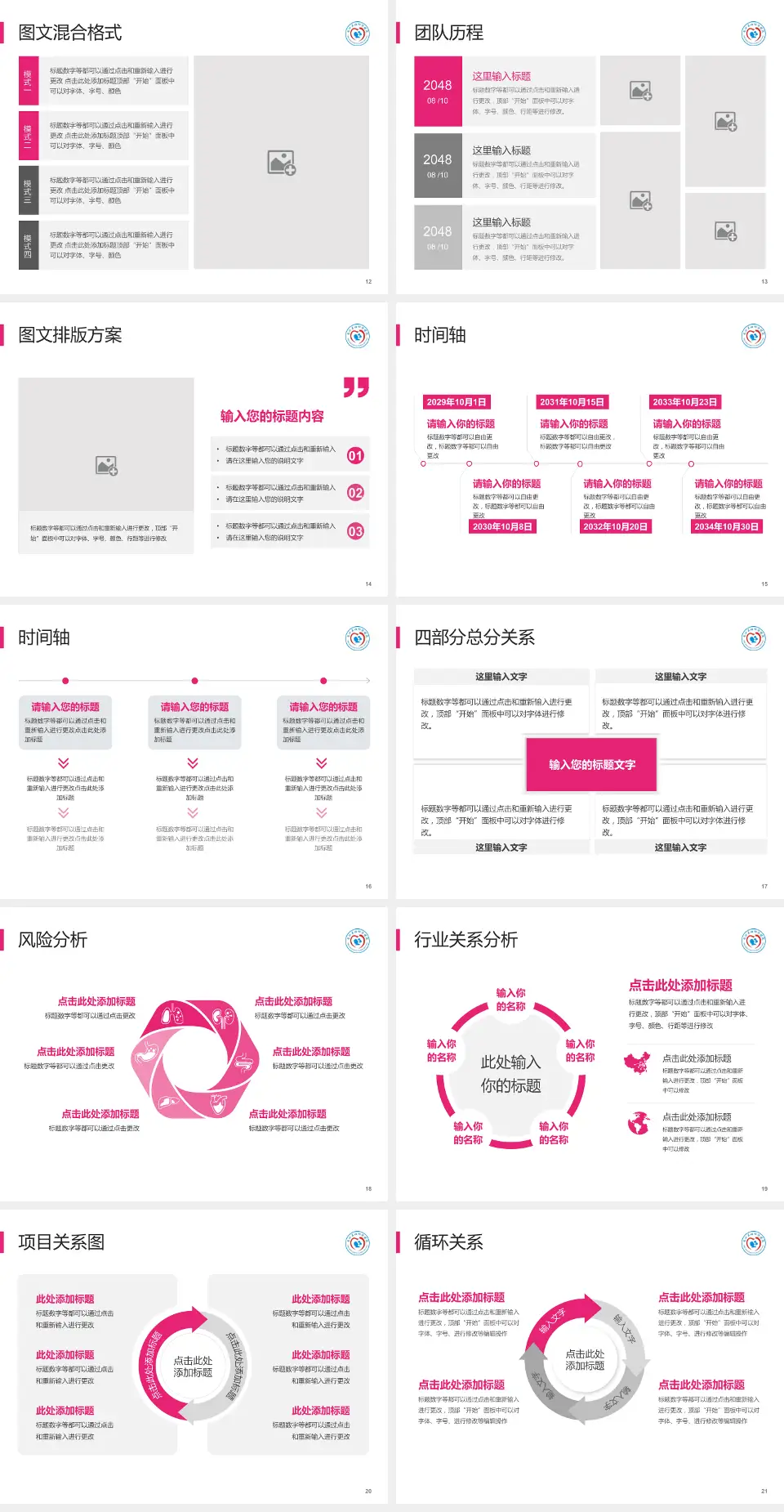 南江县妇幼保健院项目申请与汇报PPT模板4:3格式幻灯片预览图3