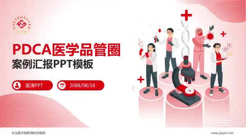 长治医学院附属和济医院品管圈PDCA演示专用PPT模板