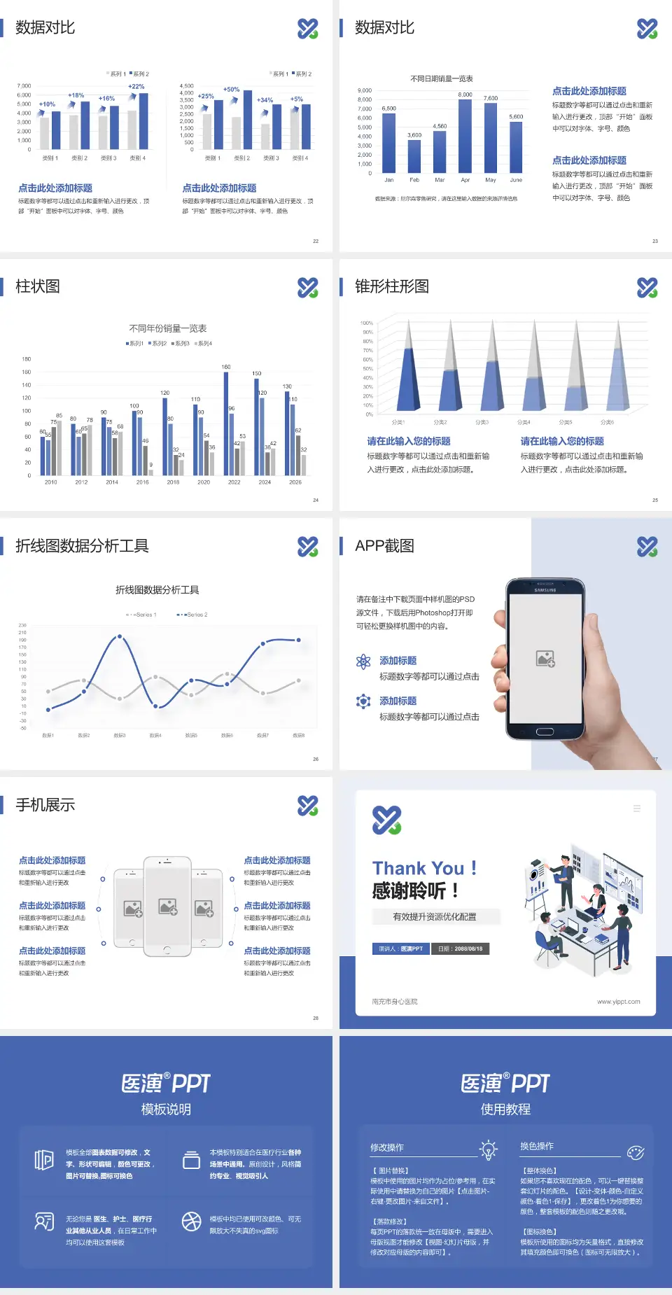 南充市身心医院财务与预算报告PPT模板4:3格式幻灯片预览图4