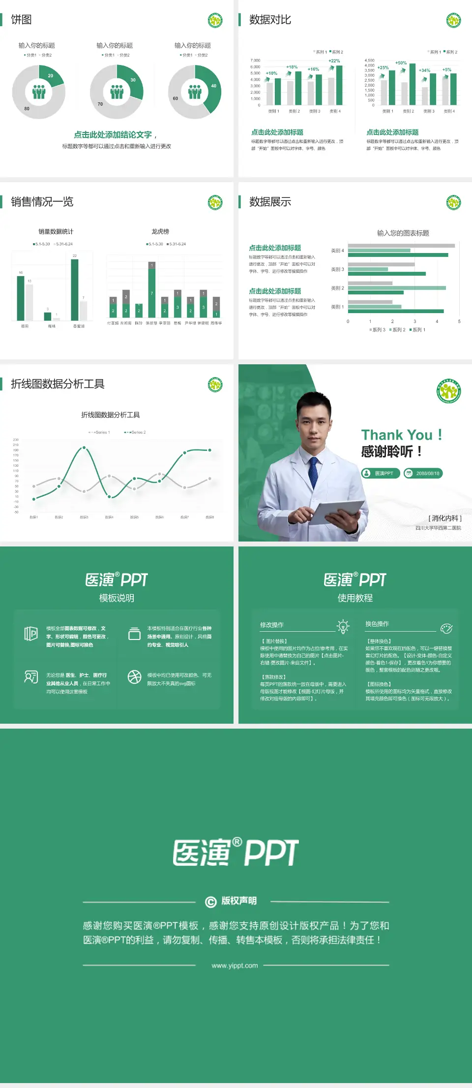 四川大学华西第二医院病例分享与讨论PPT模板4:3格式幻灯片预览图4