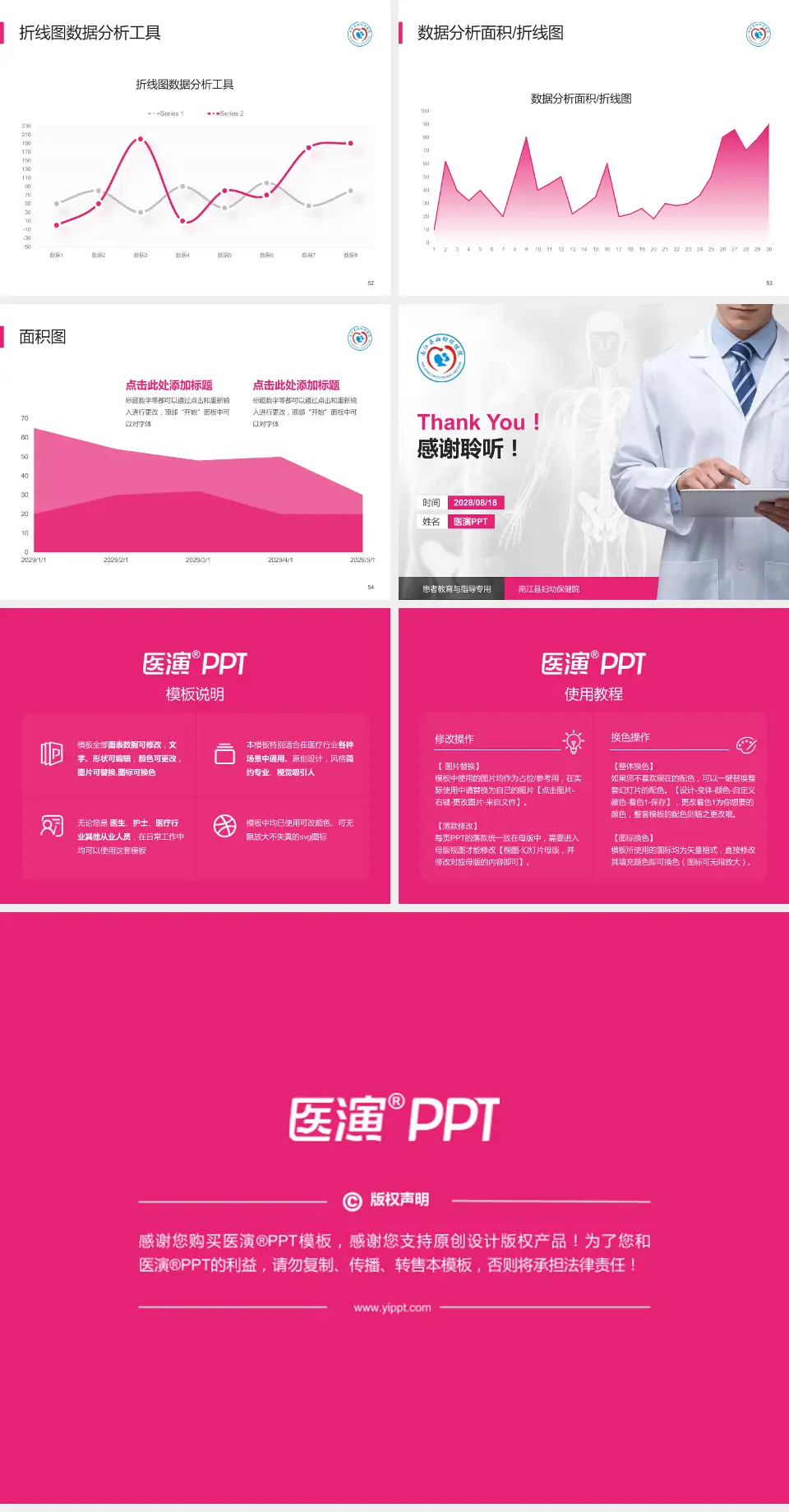 南江县妇幼保健院患者教育与指导PPT模板4:3格式幻灯片预览图7
