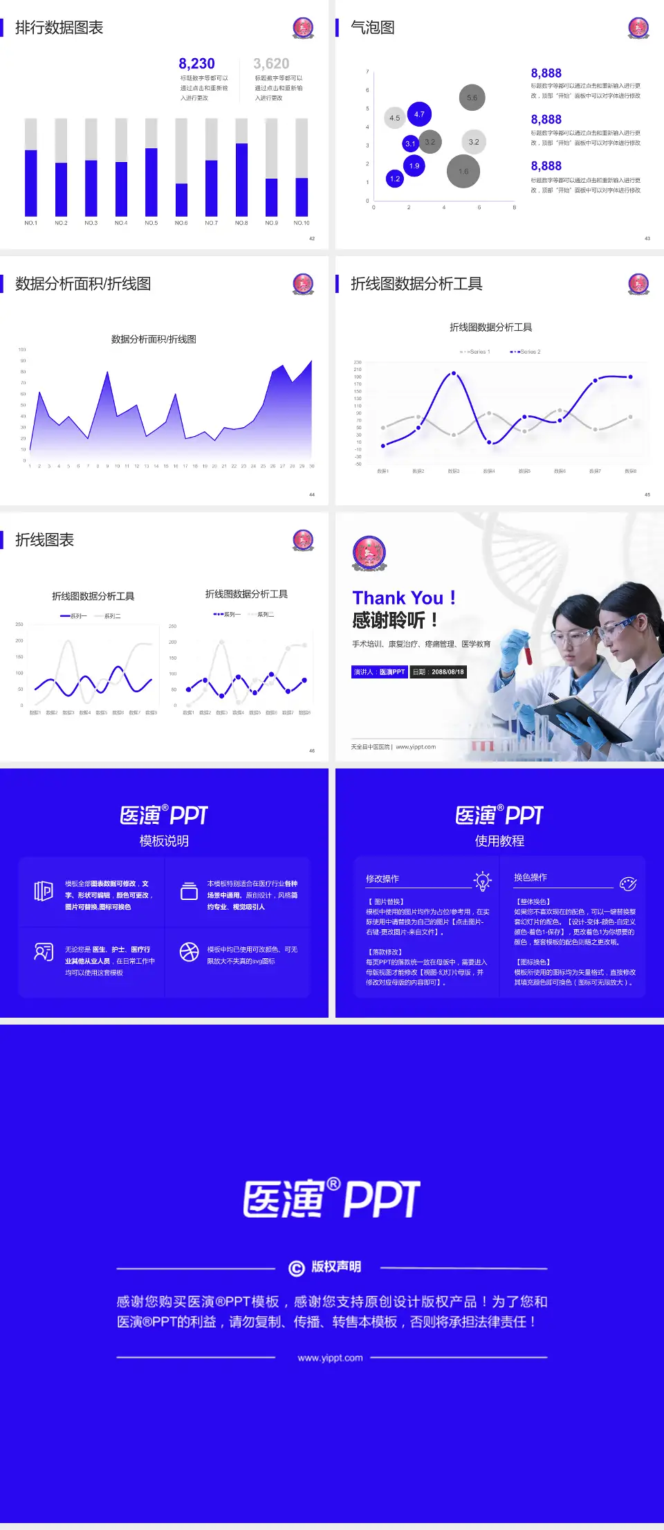 天全县中医医院科研成果展示PPT模板4:3格式幻灯片预览图6