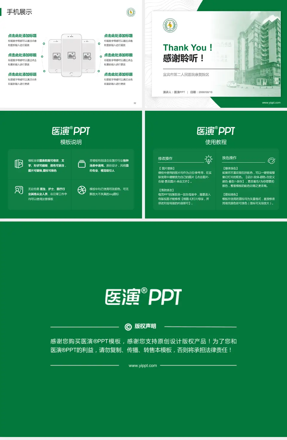 宜宾市第二人民医院康复院区医院管理报告PPT模板4:3格式幻灯片预览图7