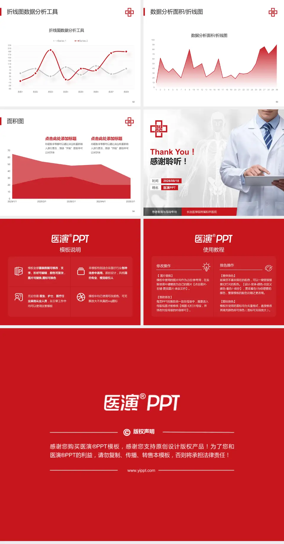 长治医学院附属和平医院患者教育与指导PPT模板4:3格式幻灯片预览图7