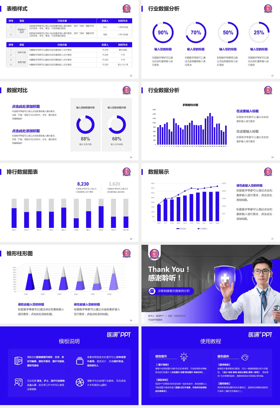 天全县中医医院医疗知识普及PPT模板16:9格式幻灯片预览图5