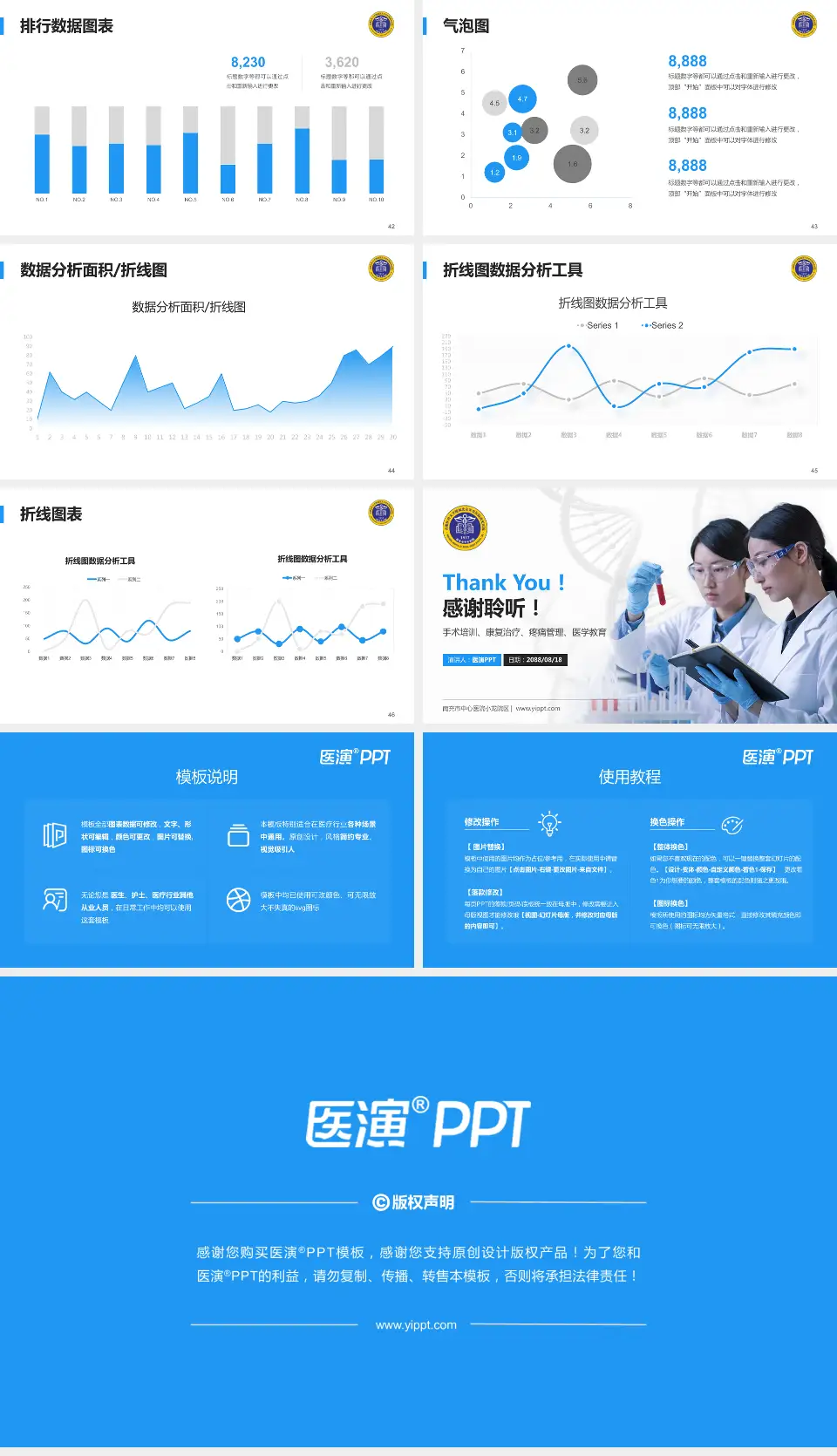南充市中心医院小龙院区科研成果展示PPT模板16:9格式幻灯片预览图6