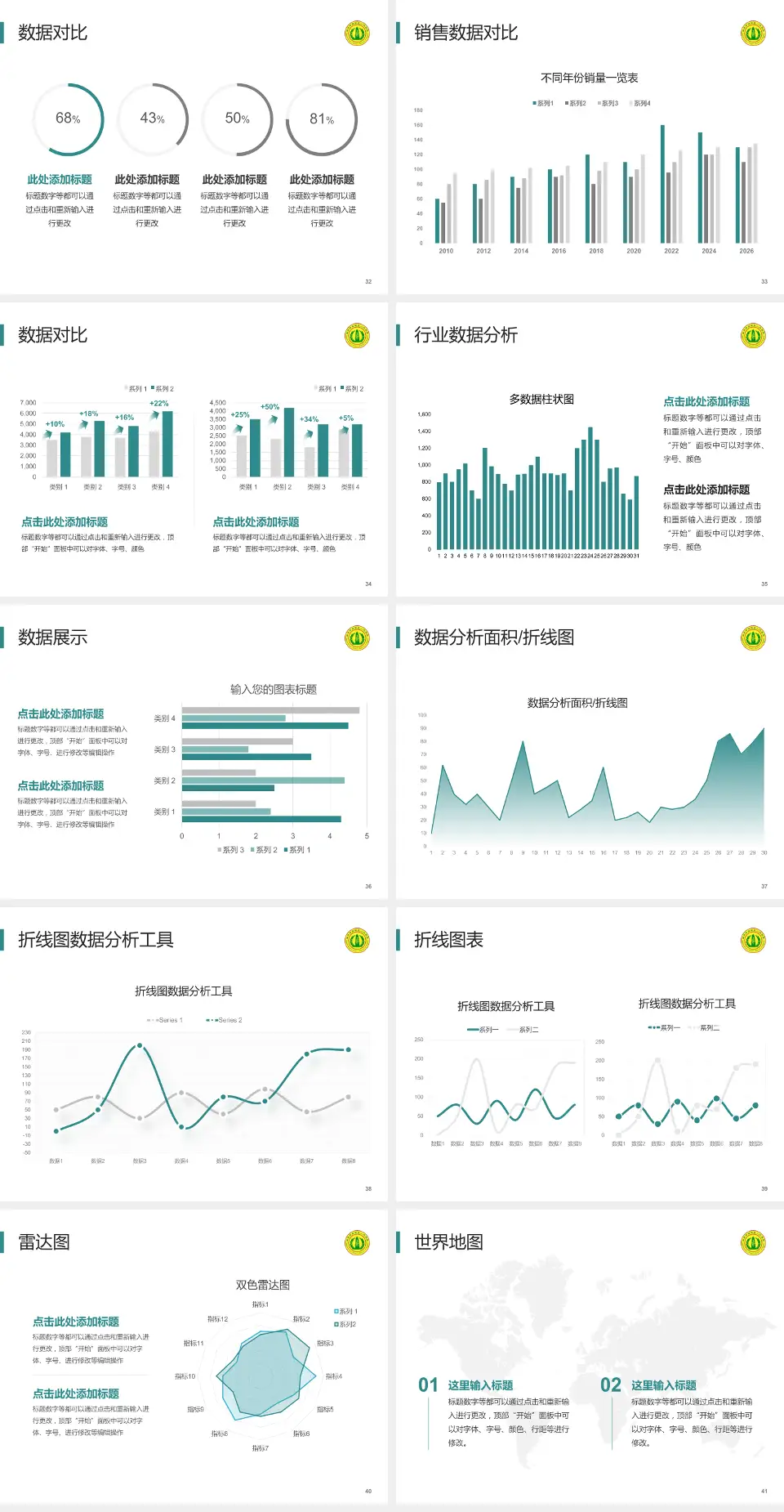 南充市高坪区人民医院会议与研讨会PPT模板4:3格式幻灯片预览图5