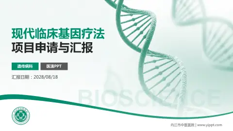 内江市中医医院项目申请与汇报PPT模板