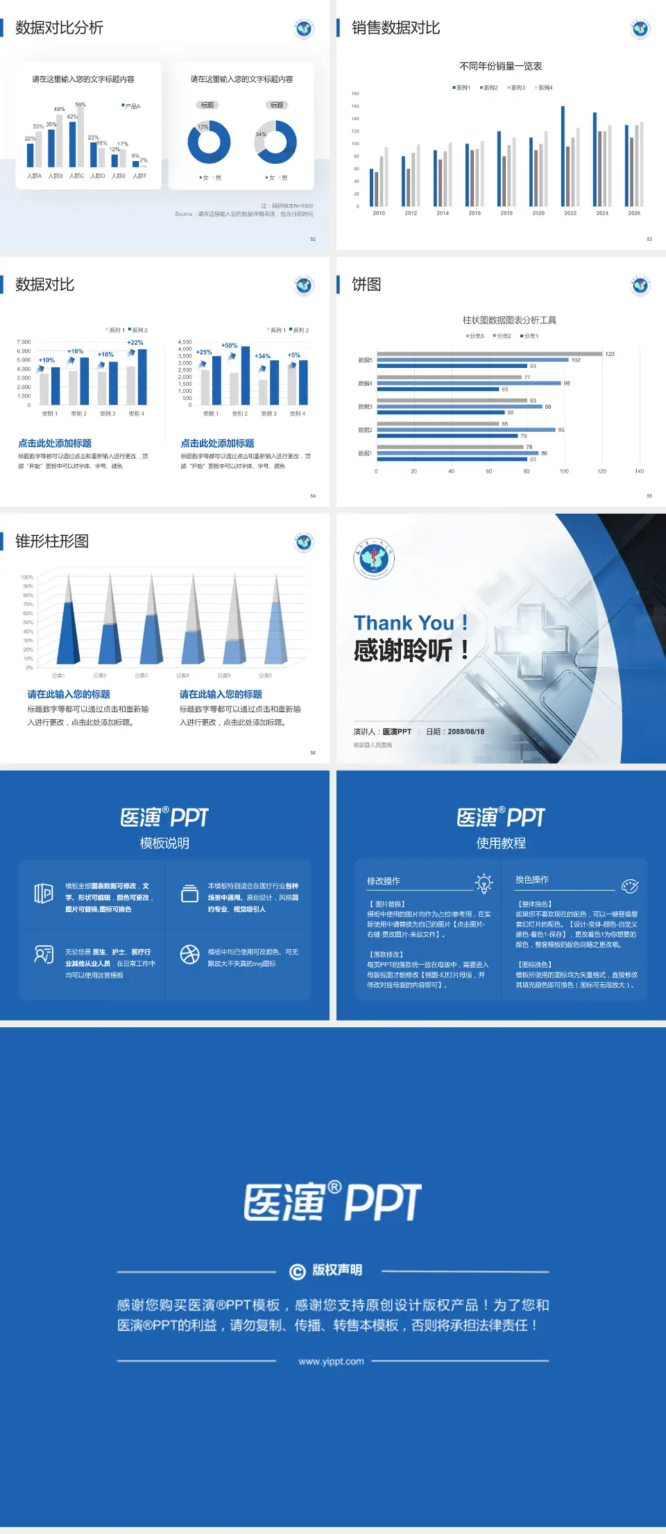 南部县人民医院医疗行业比赛专用PPT模板4:3格式幻灯片预览图7