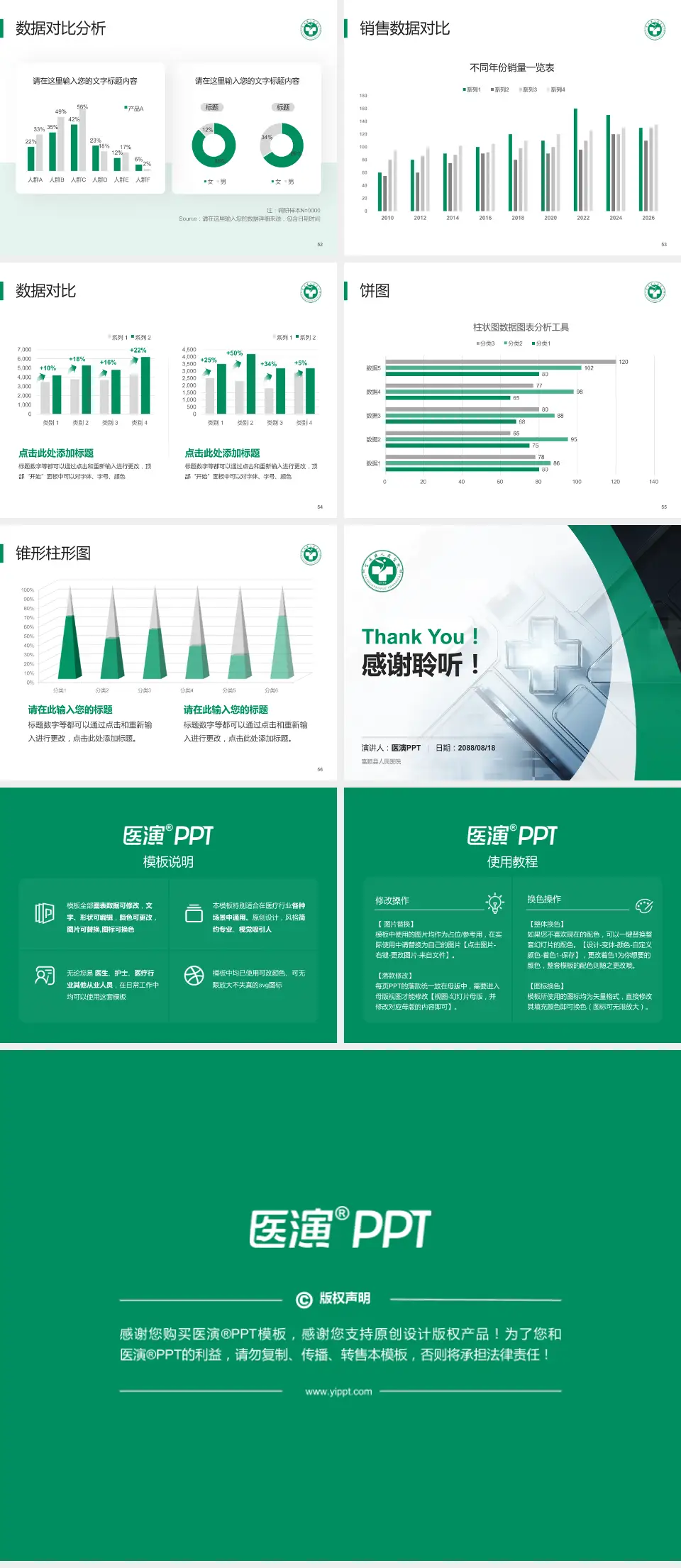 富顺县人民医院医疗行业比赛专用PPT模板4:3格式幻灯片预览图7