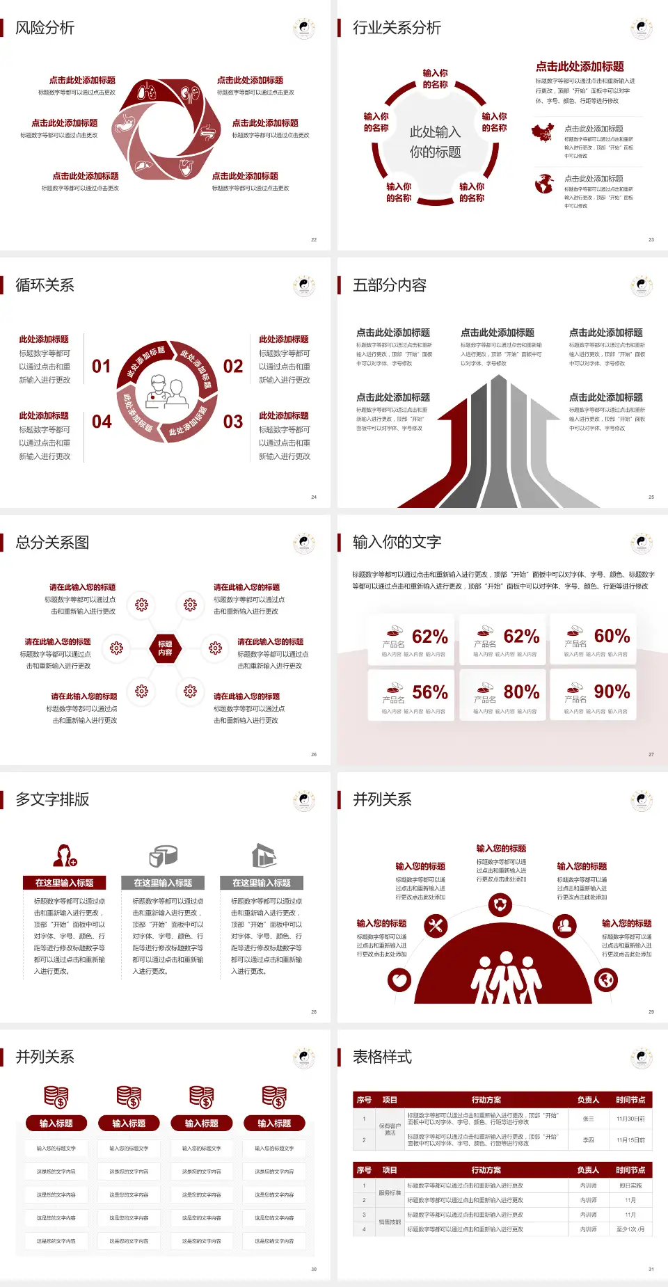 南充市中医院科室介绍与推广PPT模板4:3格式幻灯片预览图4
