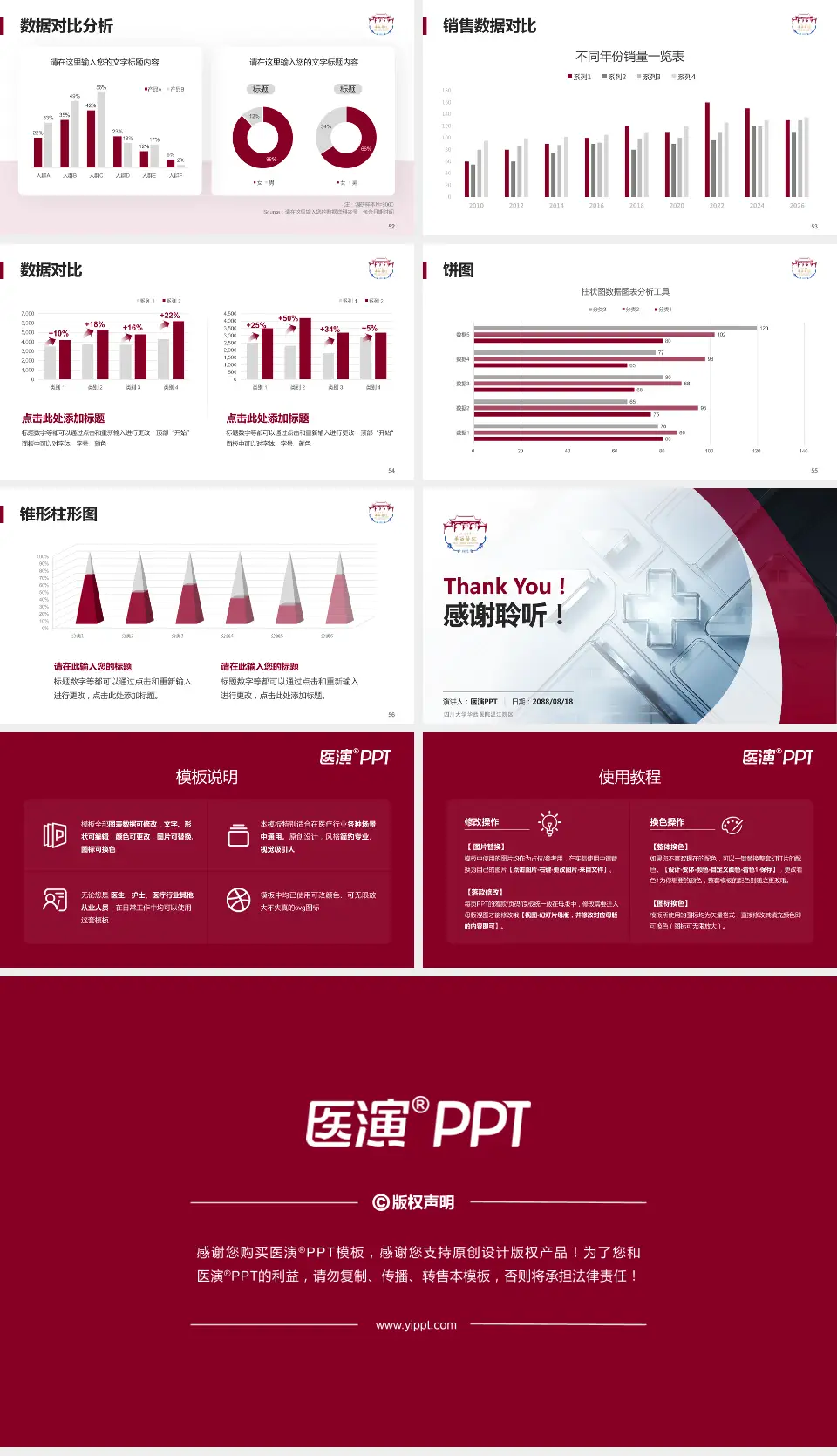 四川大学华西医院温江院区医疗行业比赛专用PPT模板16:9格式幻灯片预览图7