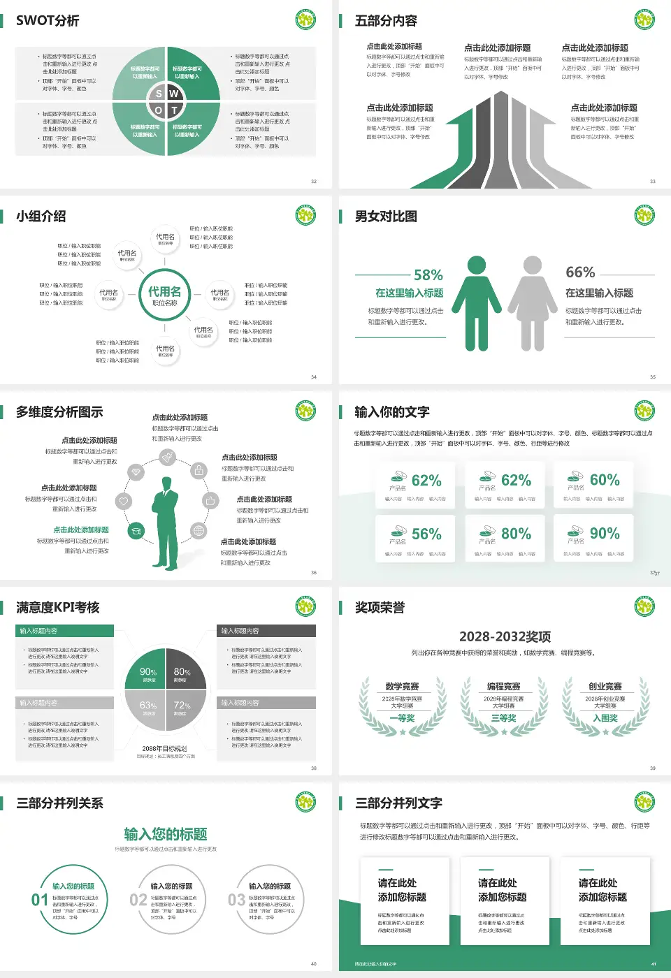 四川大学华西第二医院医疗行业比赛专用PPT模板16:9格式幻灯片预览图5
